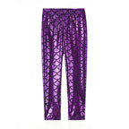 Girls Leggings Mermaid Leggings Girls Pants Kids Color Shiny Scale Slim Pants Kids Dance Performance Pants