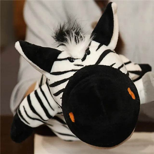 Soft Stuffed Toy Doll Animal Plush Doll Educational Baby Toys Lion Elephant Monkey Giraffe Tiger Bunny Kawaii Hand Finger Puppet