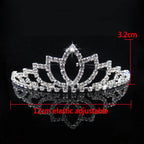 AINAMEISI Princess Crystal Tiaras and Crowns Headband Kid Girls Love Bridal Prom Crown Wedding Party Accessiories Hair Jewelry