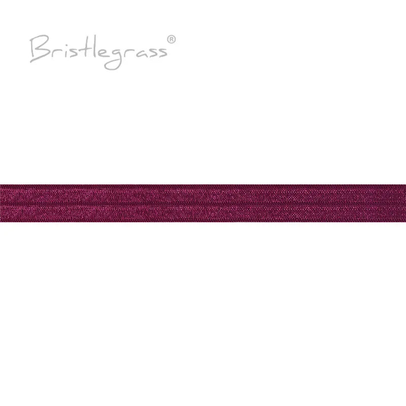 BRISTLEGRASS 2 5 10 Yard 5/8" 15mm Solid FOE Shiny Fold Over Elastic Spandex Satin Band Hair Tie Headband Dress Sewing Lace Trim