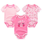 Baby Boy Jumpsuits 3 Pieces Newborn Clothes Set Toddler Girl Bodysuit Kiddiezoom Clothing 100%Cotton Soft Infant Rompers 0-12M