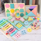 Montessori Baby Toys Kids 3D Wooden Puzzles Early Learning Baby Games Toys Educational Wooden Toys For Children Birthday Gifts