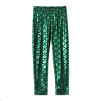 Girls Leggings Mermaid Leggings Girls Pants Kids Color Shiny Scale Slim Pants Kids Dance Performance Pants