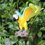 Oenux Bird Forest Animal Parrot Macaw Cockatiel Cockatoo Agapornis Puffin Model Solid PVC Garden Decoration Education Kids Toy