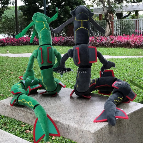 2 Styles Pokemon Dragon Plush Toy Mega Rayquaza 78CM Green And Shiny Black Soft Stuffed Animal Cartoon Figures Doll