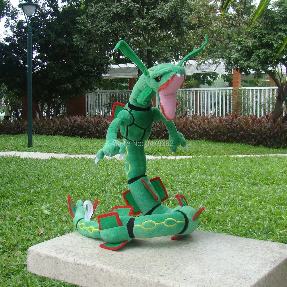2 Styles Pokemon Dragon Plush Toy Mega Rayquaza 78CM Green And Shiny Black Soft Stuffed Animal Cartoon Figures Doll