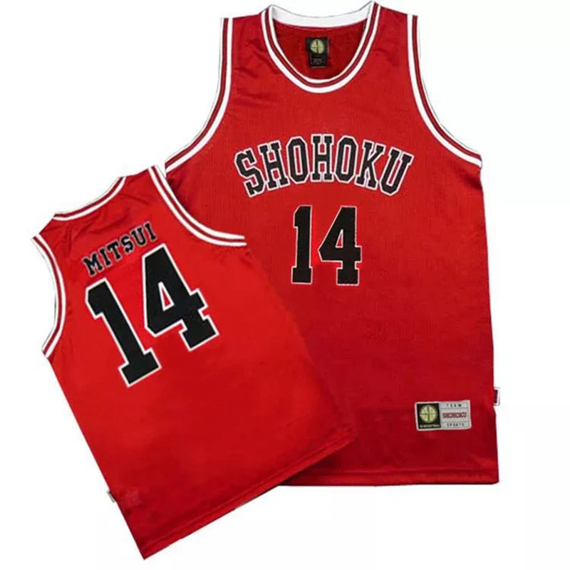 Anime Shohoku School Basketball Team Jersey 1-15 Cosplay Costume Sakuragi Hanamichi Rukawa Jersey Sports Wear Uniform Vest