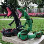 2 Styles Pokemon Dragon Plush Toy Mega Rayquaza 78CM Green And Shiny Black Soft Stuffed Animal Cartoon Figures Doll