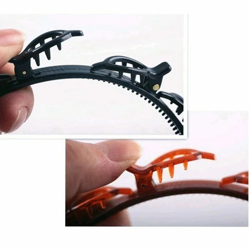 Double Bangs Twist Hair Clip Headband for Women