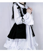 Women Maid Outfit Lolita Cosplay Cute Sexy Erotic Kawaii Cafe Costume Black White Men Uniform Apron Dress Cute Bowknot Mucama