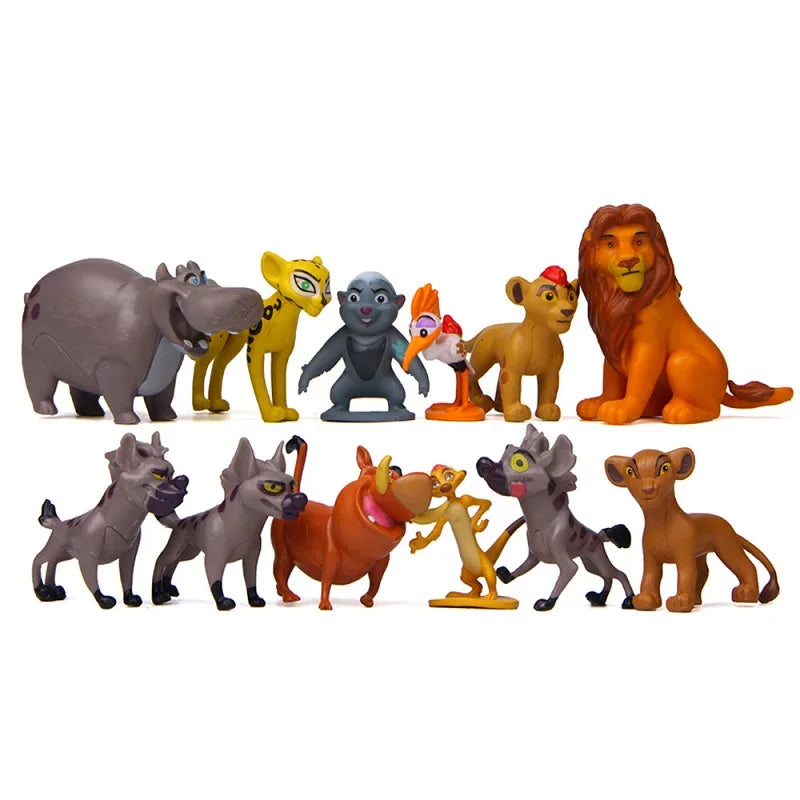12Pcs/Set Anime Cartoon The Lion Guard King Kion Simba PVC High Quality Action Figures Bunga Beshte Fuli Ono Figurines Doll Toys