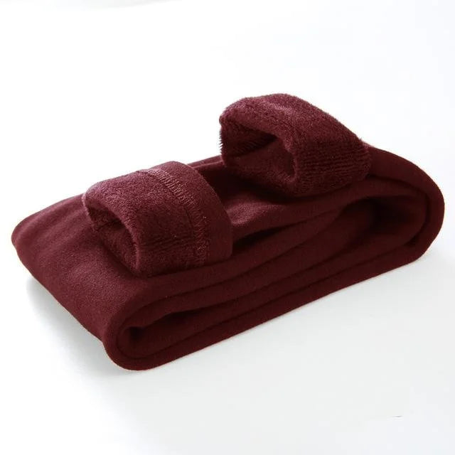 Kids Boys Pants Autumn Winter Thicked Warm Girls Leggings Solid Color Children's Pant