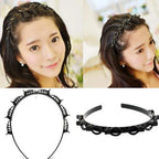 Double Bangs Twist Hair Clip Headband for Women