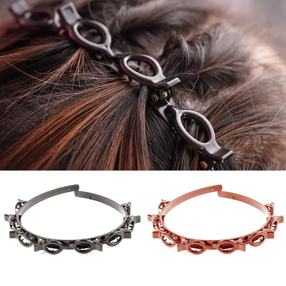 Double Bangs Twist Hair Clip Headband for Women