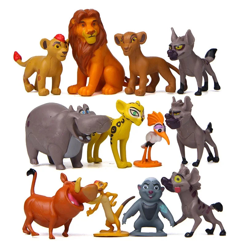 12Pcs/Set Anime Cartoon The Lion Guard King Kion Simba PVC High Quality Action Figures Bunga Beshte Fuli Ono Figurines Doll Toys