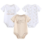 Baby Boy Jumpsuits 3 Pieces Newborn Clothes Set Toddler Girl Bodysuit Kiddiezoom Clothing 100%Cotton Soft Infant Rompers 0-12M
