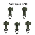 1/3/5pcs Outdoor Keychain Tactical Gear Clip Keeper Pouch Belt Keychain Webbing Gloves Rope Holder Military Molle Hook