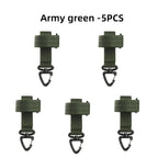 1/3/5pcs Outdoor Keychain Tactical Gear Clip Keeper Pouch Belt Keychain Webbing Gloves Rope Holder Military Molle Hook