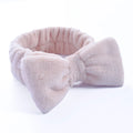 Women Solid Bow Headbands Coral Fleece Makeup Spa Wash Face Turban Head Wrap Girls Hair Towel Accessories Head Band Hairbands