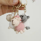 Funny Zebra Crochet Keyrings For Bag Pendant Handmake Animal Doll Knitting Keychain Cute Sheep Keyrings Gifts Custom Accessories