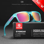 KDEAM 2022 Square Men's Polarized Sunglasses Outdoors Lifestyle Coating Sun Glasses New Matching Colors With Box