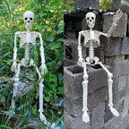 40cm Human Shape Bones Posable Skeleton,Haunted House Horror Props,Halloween Skull Skeleton Party Home Decorations DIY Supplies