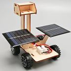 Solar Car Lunar Exploration Vehicle Children's Diy Hand-Assembled Model Diy 3d Wooden Puzzle Science And Education Toys