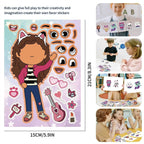 -Gabby Cat Dolls Cartoon Stickers Birthday Party Decoration DIY Sticker Luggage Guitar Waterproof Graffiti Baby Shower Kids Toys