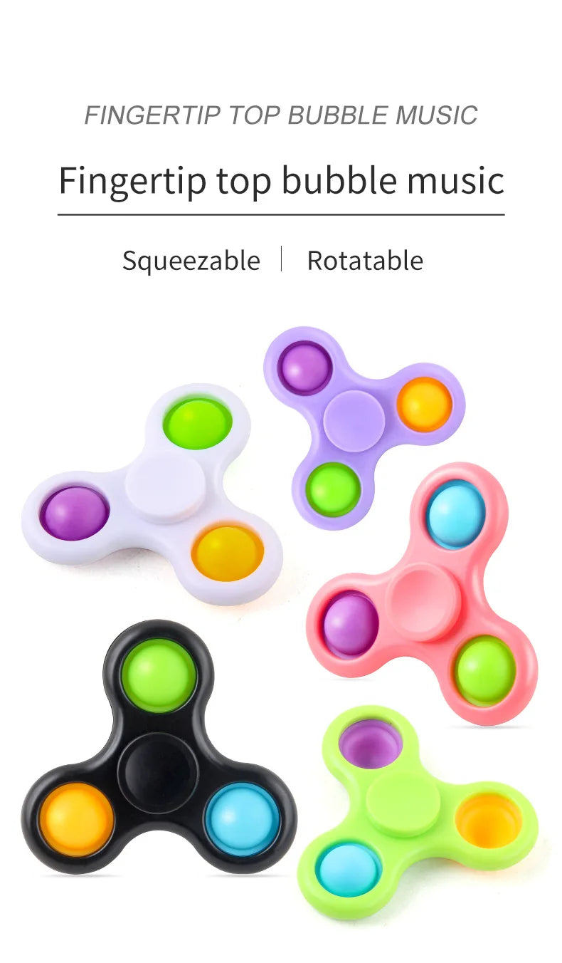 New Fidget Spinner Toys Hand Fingertip Multi-color Spnining Top Stress Relief Decompression Adults Toy Gifts for Boys Girls