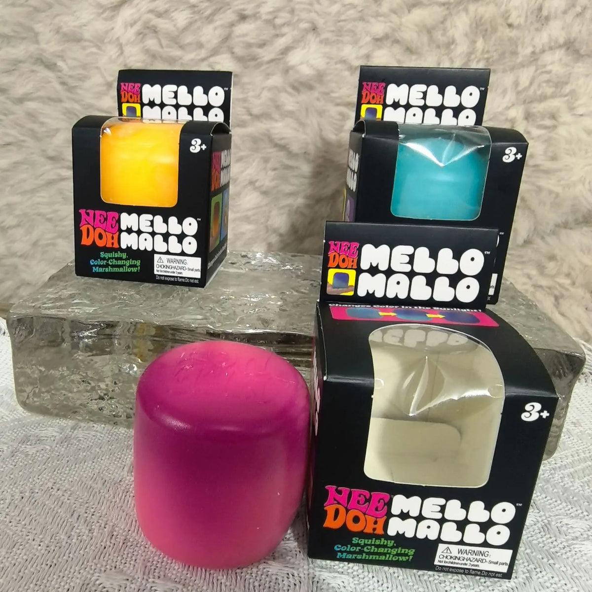1-3PCS Color Changing Mallo Squishy Toy Soft Marshmallow Squeeze Fidget Ball Stress Relief Toy Adults Kids Sensory Play Favors
