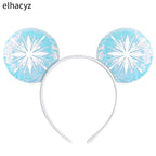 Mickey Cartoon Olaf Headbands for Kids Cute Snowman Ears Hair Accessories Women Elsa Frozen Hairband Girls Cosplay Headwear Gift