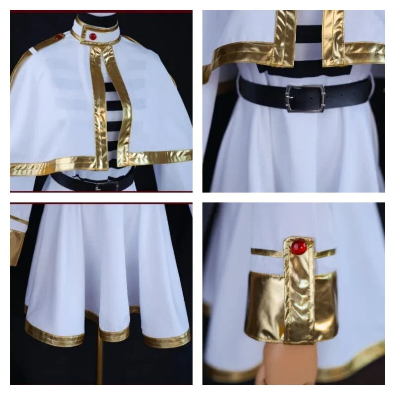 Frieren Beyond Journey's End Cosplay Costume Anime Magician Dress Elf Ear Halloween Party Charistmas for Women Girls