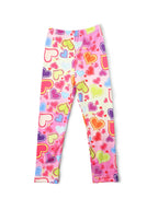 1 Pair of Cute Print Kids Baby Girl Leggings Spring Summer Children Stretch Slim Pants Suitable for 2-12 Years Girls Daily Wear