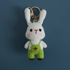 Creative Small Animal Doll Handmake Crochet Keyrings For Bag Pendant Cartoon Puppy Keychain Knitting Animal Doll Keyring Custom