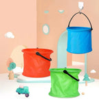 Beach Sand Bucket Toy 2Pcs Collapsible Bucket Gardening Tool Outdoor Pool Play Tool Kids Summer Water Fun Toy Birthday Gift