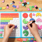 Magnetic Fraction Puzzles for Math Mastery Montessori Enlightenment with Fun Arithmetic Teaching Aid Cognitive Educational Toys