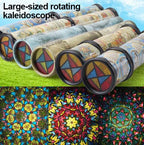 Classic colorful kaleidoscope with three-mirror design, retractable, timeless educational toy