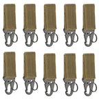 2/5 PCS.Tactical Hanging Buckle Molle Nylon Webbing Carabiner Belt Triangle Keychain for Outdoor Climbing Camping Tool Accessory