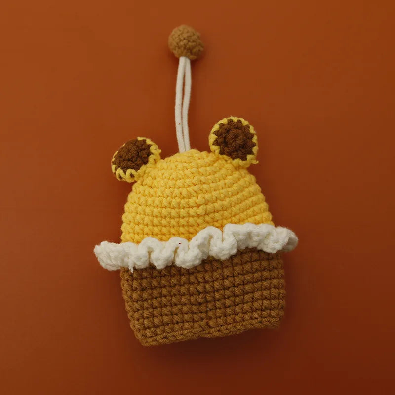 Cute Animal Doll Crochet Keychains For Keys Storage Funny Puppy Series Knitted Bag For Car Keys Holder Keyrings Custom Wholesale
