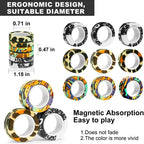 3pcs Finger Magnetic Rings Colorful Fidget Toy Set Adult Magnets Spinner Rings for Relieve Stress Anxiety Relief Therapy