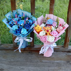 Anime Winnie the Pooh Pig Elephant Handmade Flower Bouquet Plush Doll Wedding Graduation Valentine Christmas Birthday Gifts