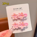 4Pc Strawberry Chocolate Bunny Hairpins Cute Cartoon Design Durable Plastic Hair Accessories Styling Fixed Decorative Hair Pinch