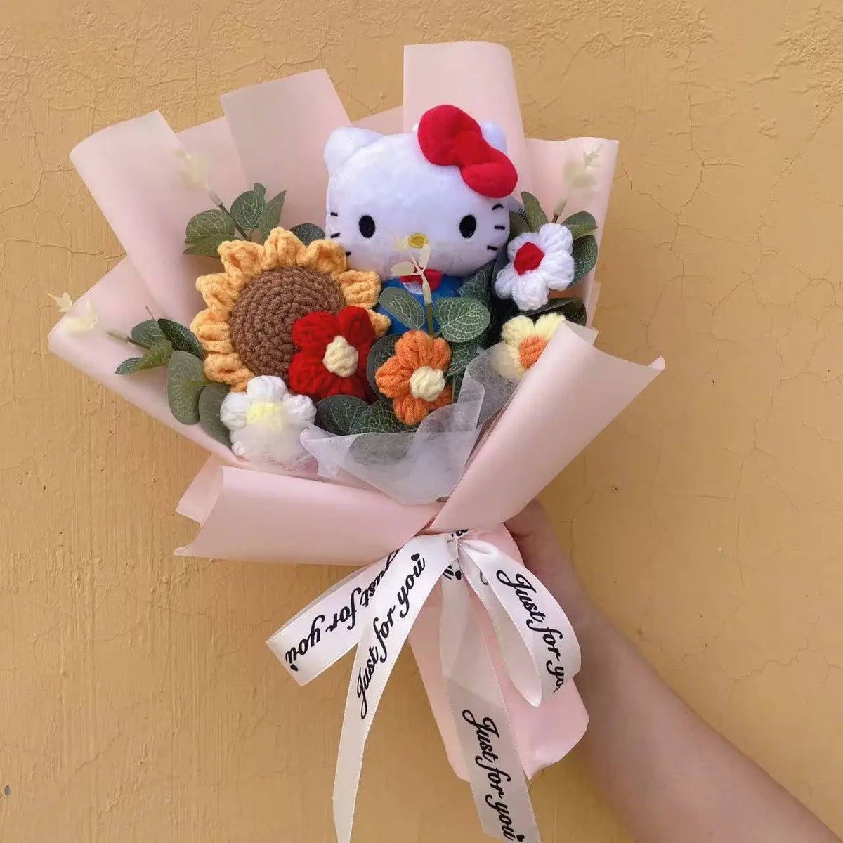 Cartoon Hello Kitty Plush Bouquet Plush Doll Toy Stuffedn Animals Christmas Valentine Graduation Birthday Gifts For Girls