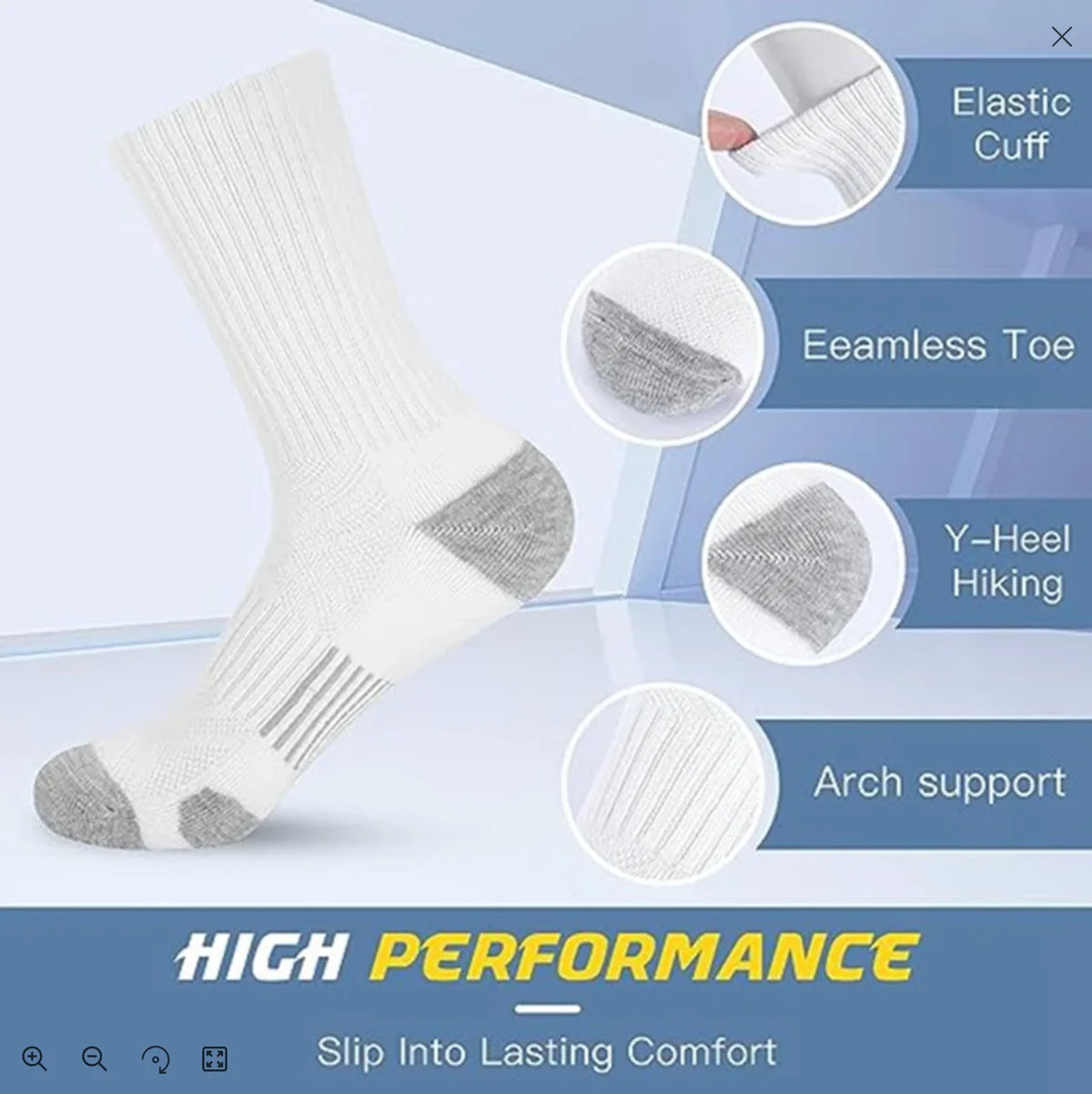 10/30 Pairs of High-Quality Soft and Comfortable Men's Running Socks Summer Sweat Wicking and Breathable Basketball Sports Socks