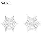 Punk Halloween Earring Black Stainless Steel Ghost Pirate Skull Stud Earrings Women Men Goth Pumpkin Spider Bat Ear Jewelry Gift