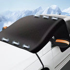 Aluminum-plated film of magnetic snow cover for automobile is thickened, and Oxford cloth is sun-proof and moisture-proof.