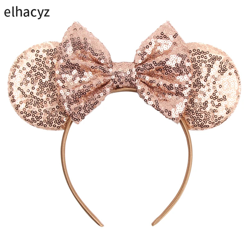 2026 Chic Embroidery Sequin Ears Headband Classical DOT Bow Hairband For Girls Women Party Head Wear Kids DIY Hair Accessories