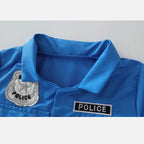 Police Role Play Dress Dressup Clothes  Police Officer Uniform Playsuits Halloween Performance Costumes