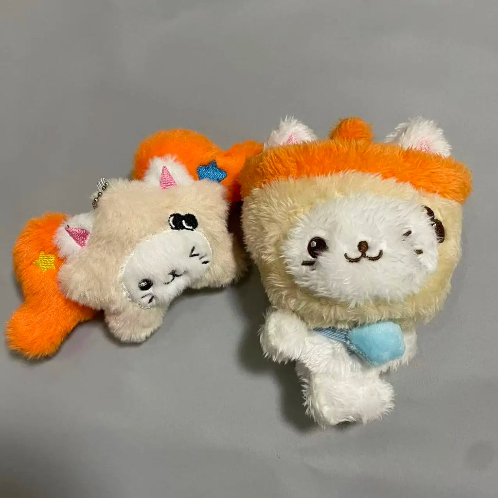 Kpop NTC WISH Sakuya RIKU YUSHI Tea Cat Doll Plush Dog Keychain NTCWISH Cartoon Keychain Bag Pendant Keychain Fans Collect Gif
