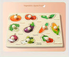 Montessori early education geometry beginner puzzle board, hand-held fixed board puzzle development, puzzle block shape matching